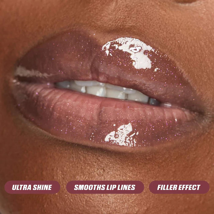 Huda Beauty Faux Filler Shiny Non-Sticky Lip Gloss 3.9ml #color_She Fire