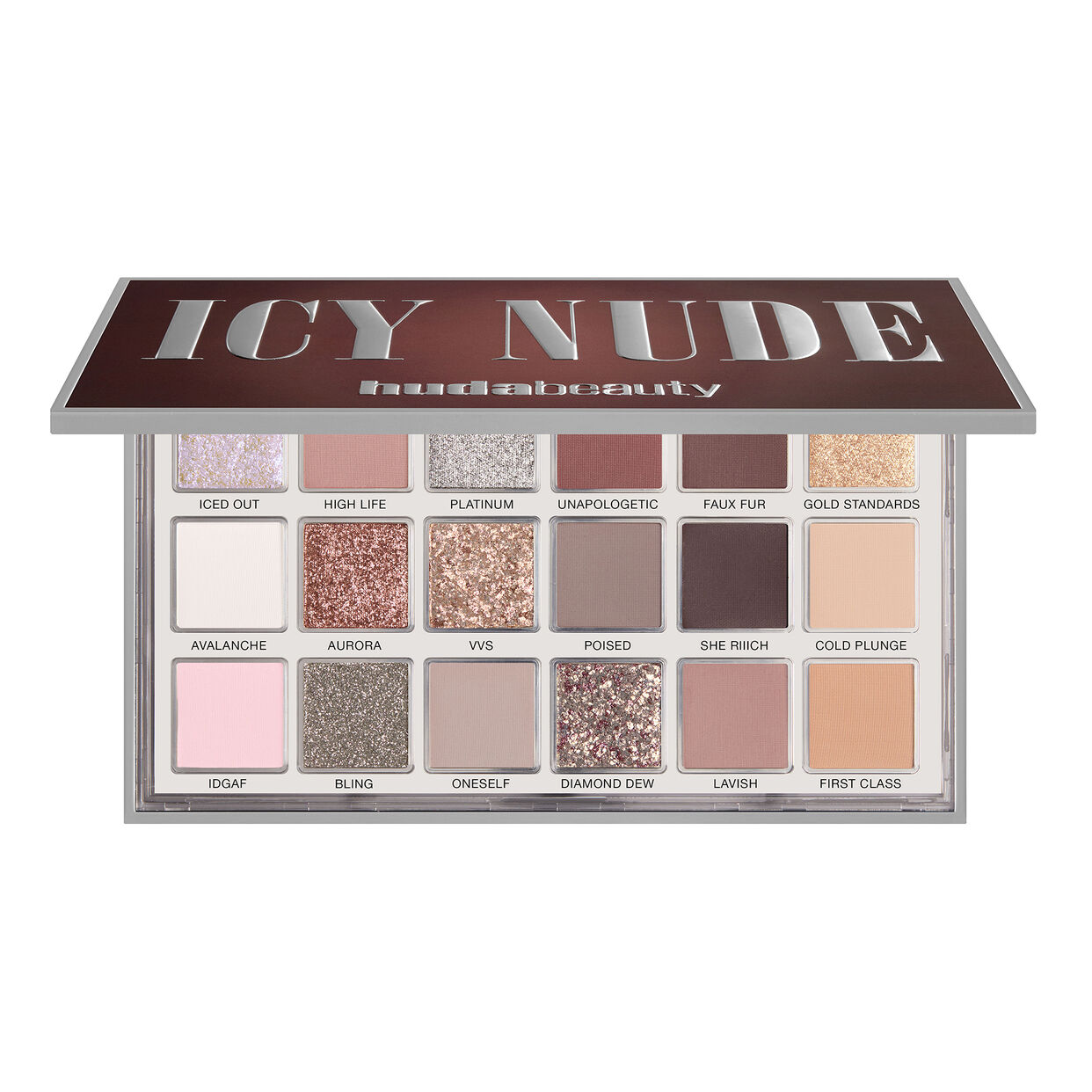 Huda Beauty Icy Nude Eye Shadow Palette 18 Color