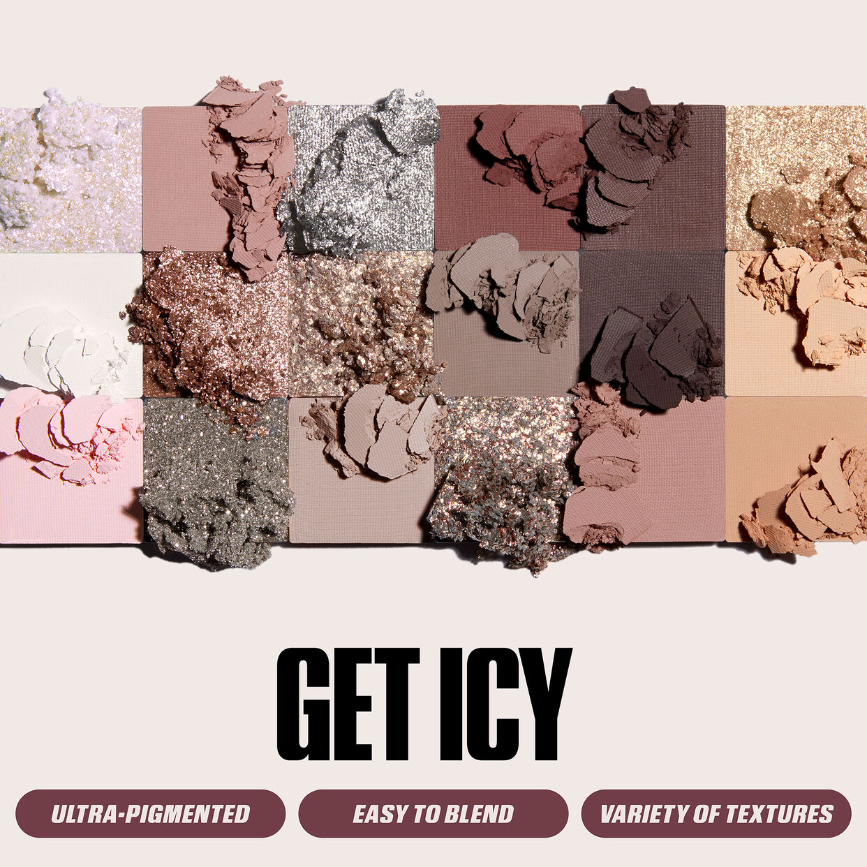 Huda Beauty Icy Nude Eye Shadow Palette 18 Color