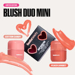 Huda Beauty Mini Baby Blush Duo Set #color_Cotton Candy and Peach Sorbet