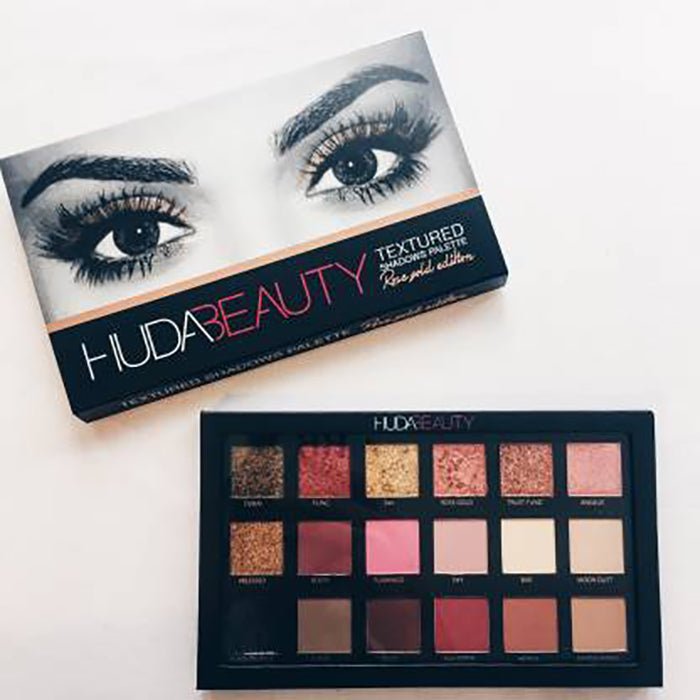 Huda Beauty Rose Gold Remastered Eyeshadow Palette, 18 Buttery-Smooth Shadows, High-Pigment 