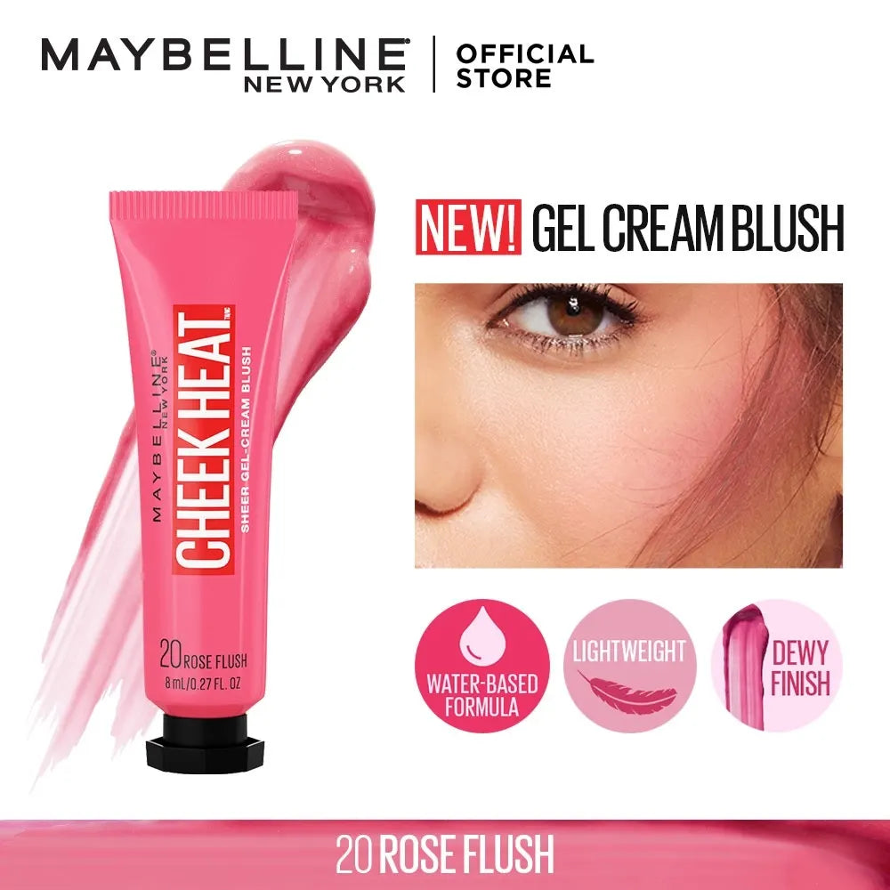 Maybelline Cheek Heat Gel Cream Blush 10ml  #color_20 Rose Flash
