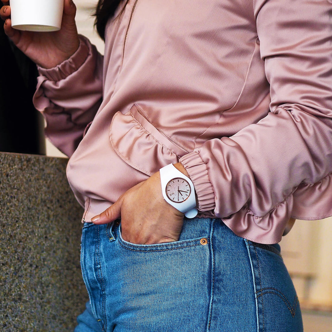Ice-Watch Lo White Pink Medium