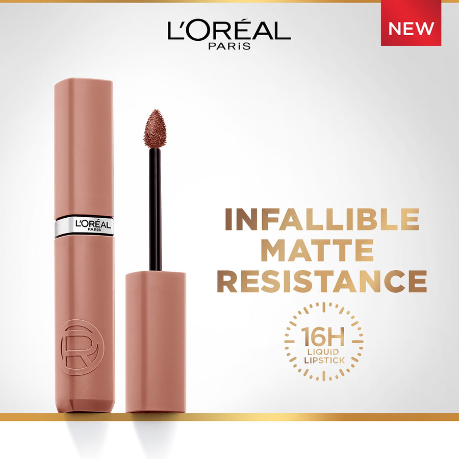 L'Oreal Infallible Matte Resistance Liquid Lipstick 5ml | Ramfa Beauty#color_105 BreakFast in Bed