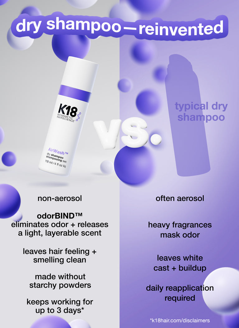 K18 Airwash Dry Shampoo AirWash Biomimetic Hairscience