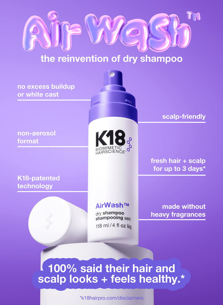 K18 Airwash Dry Shampoo AirWash Biomimetic Hairscience 118ml