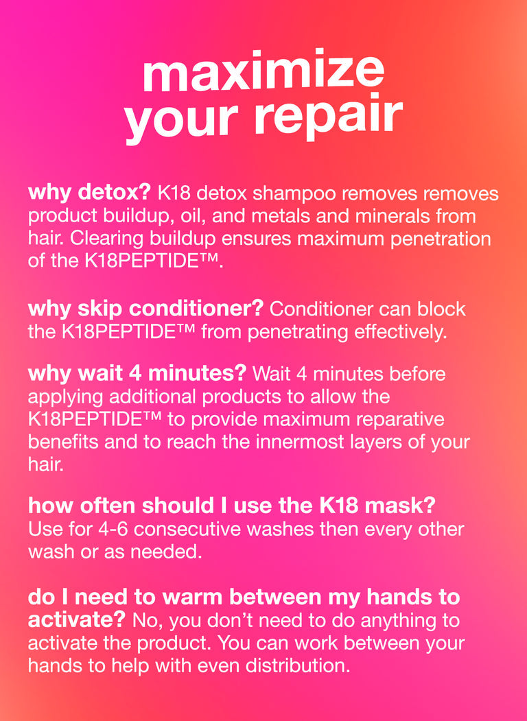 K18 Hair Mask Biomimetic Hairscience Leave-In Molecular Repair