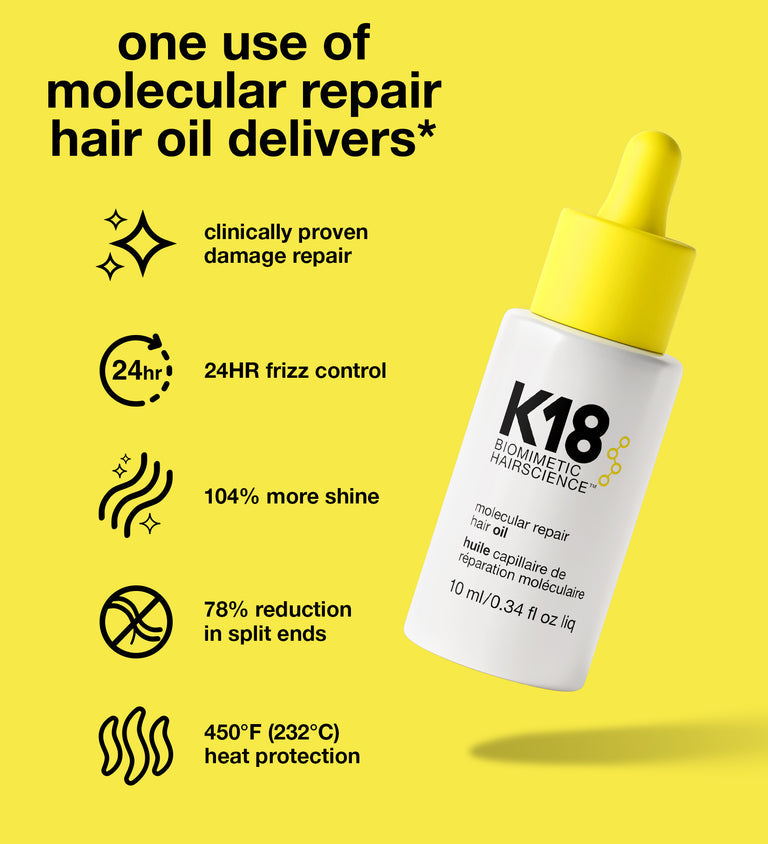 K18 Hair Oil Biomimetic Hairscience Mini Molecular Repair 10ml