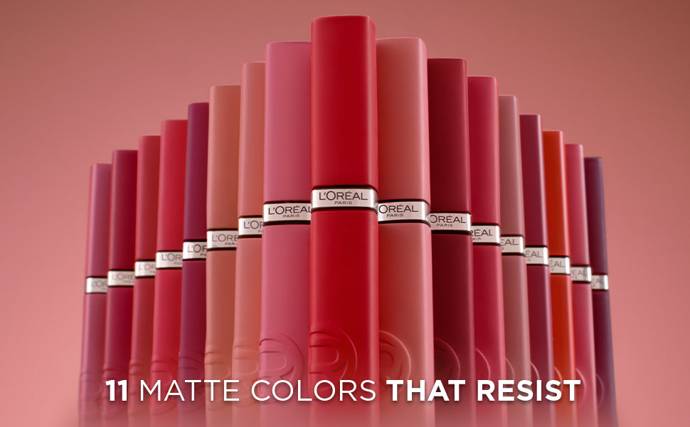 L'Oreal Infallible Matte Resistance Liquid Lipstick 5ml Ultra-Lightweight, Creamy Formula, Matte Finish