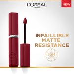 L'Oreal Infallible Matte Resistance Liquid Lipstick 5ml Ultra-Lightweight, Creamy Formula, Matte Finish #color_500 Wine Not