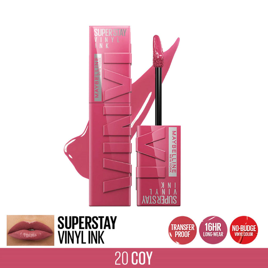 Maybelline SuperStay Vinyl Ink Liquid Lipstick, Instant Shine Finish #color_20 Coy