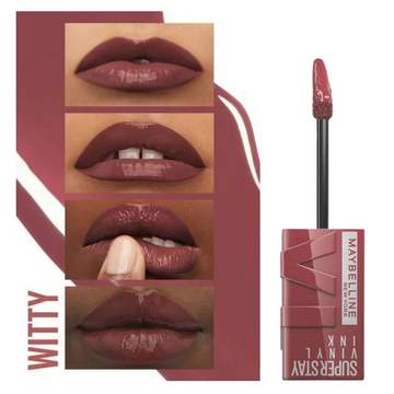 Maybelline SuperStay Vinyl Ink Liquid Lipstick, Instant Shine Finish #color_40 Witty