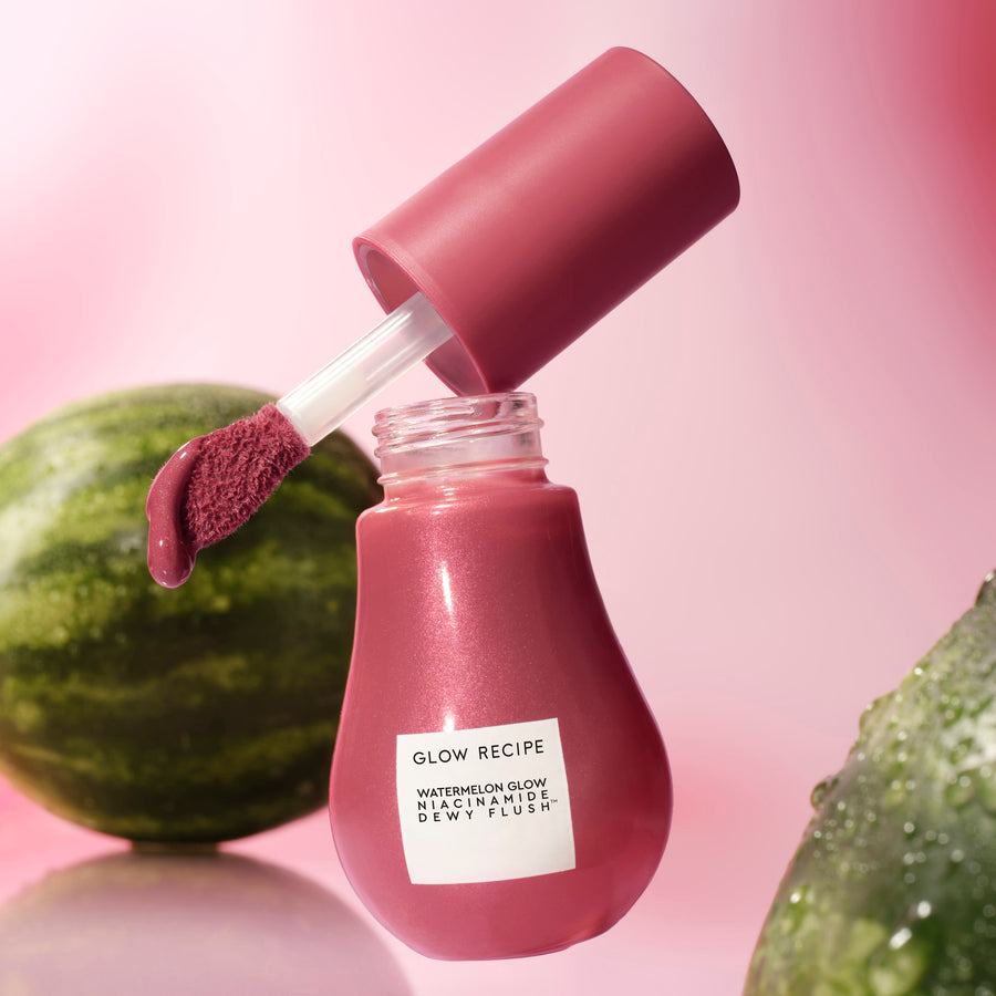 Watermelon Glow Niacinamide Dewy Flush Brightening Serum Blush #color_Berry Flush