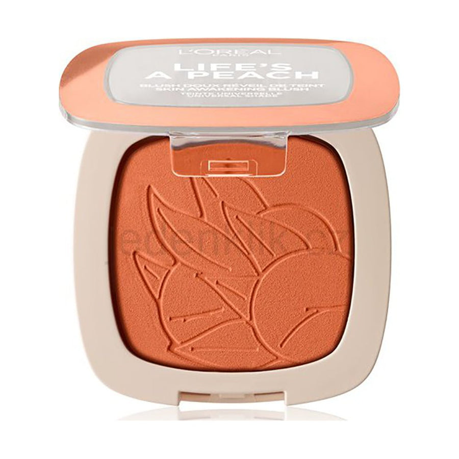 L'Oreal Paris A Peach Blush 0.32oz 9g 01 Peach Addict, Lightweight Powder Blush