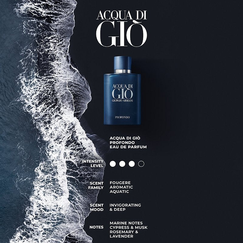 Giorgio Armani Acqua Di Gio Profondo Men Perfume 4.2oz 125ml 2.5oz 75ml EAU DE PARFUM SPRAY  