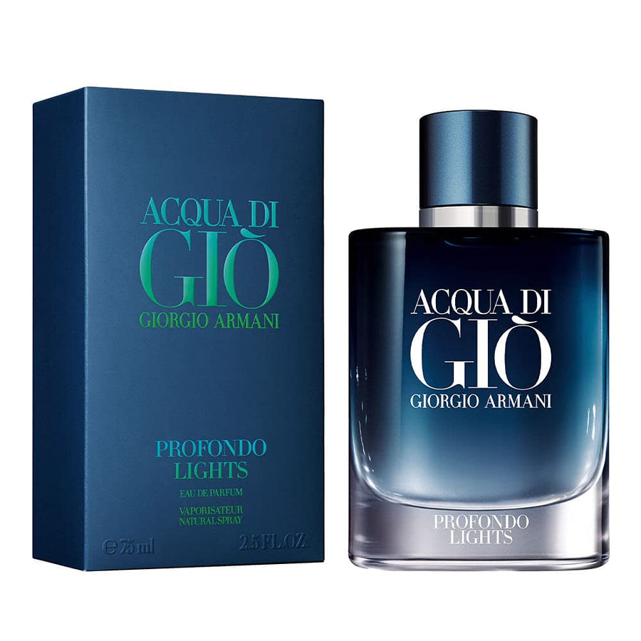 Giorgio Armani Acqua Di Profondo Lights Men Perfume 2.5oz 75ml EAU DE PARFUM SPRAY  