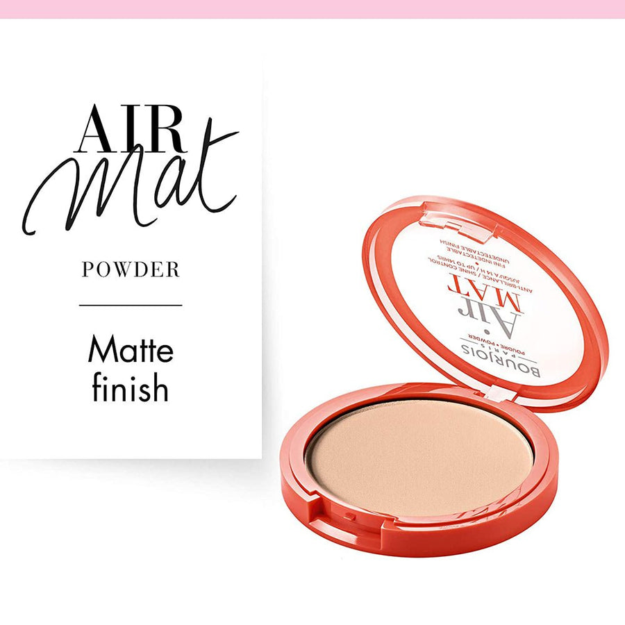 Bourjois Air Mat Compact Powder 0.35oz 10g Lightweight Long-Lasting Foundation Powder