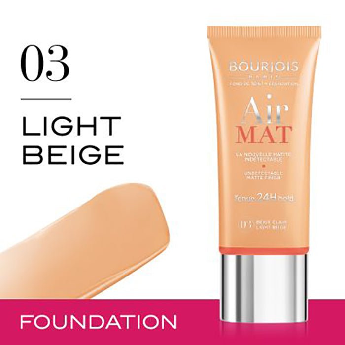 Bourjois Air Mat Foundation 1.0oz 30ml Smooth Matte Finish 24 Hours #color_03 Light Beige