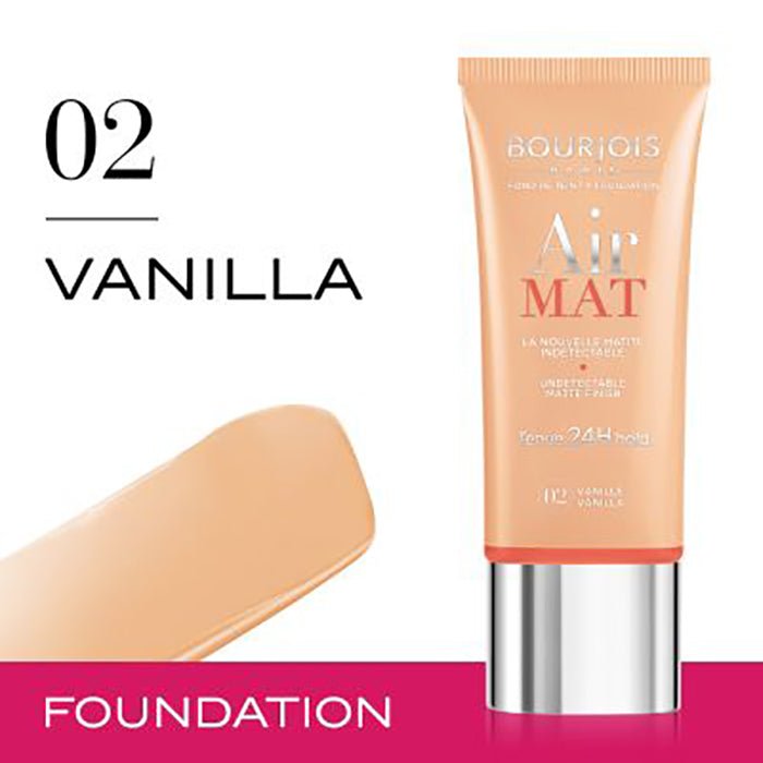 Bourjois Air Mat Foundation 1.0oz 30ml Smooth Matte Finish 24 Hours #color_02 Vanilla