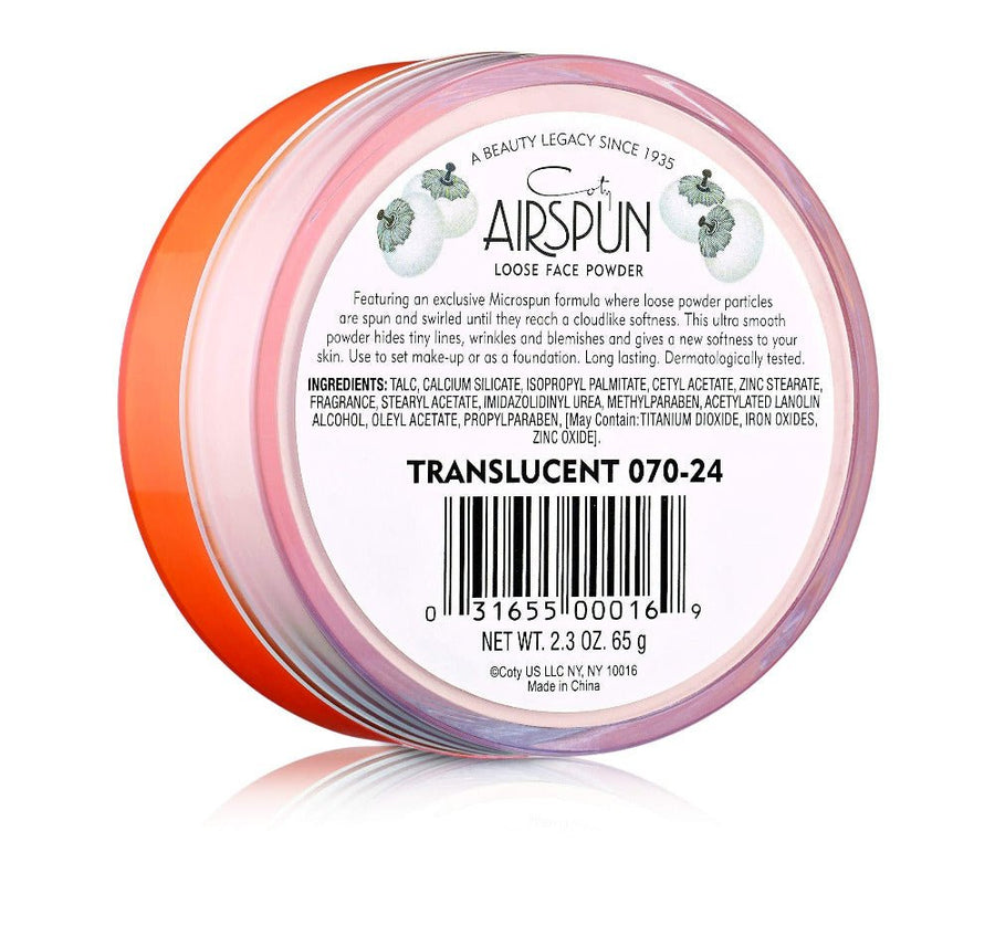 Coty Airspun Loose Face Powder Face Powder 2.29oz 65g Translucent 070 - 24