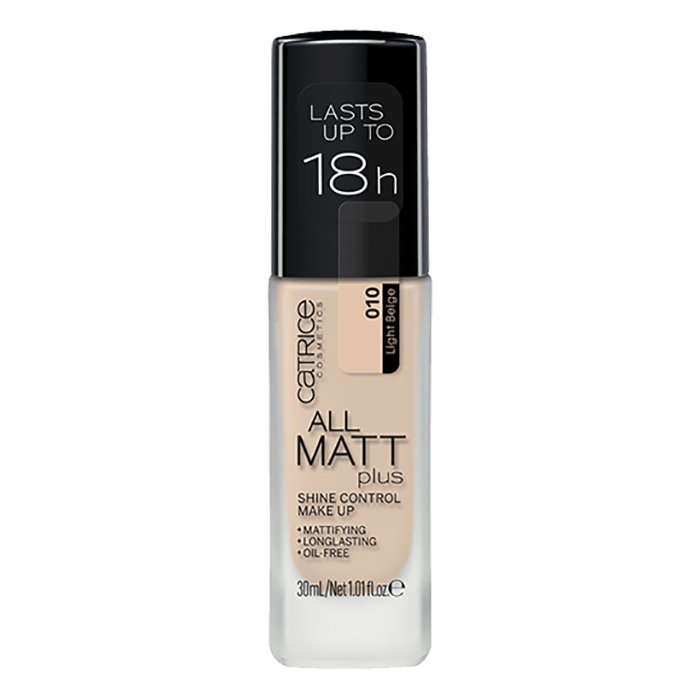 Catrice All Matt Plus Shine Control Make Up Foundation Long-Lasting Oil-Free #color_010 Light Beige