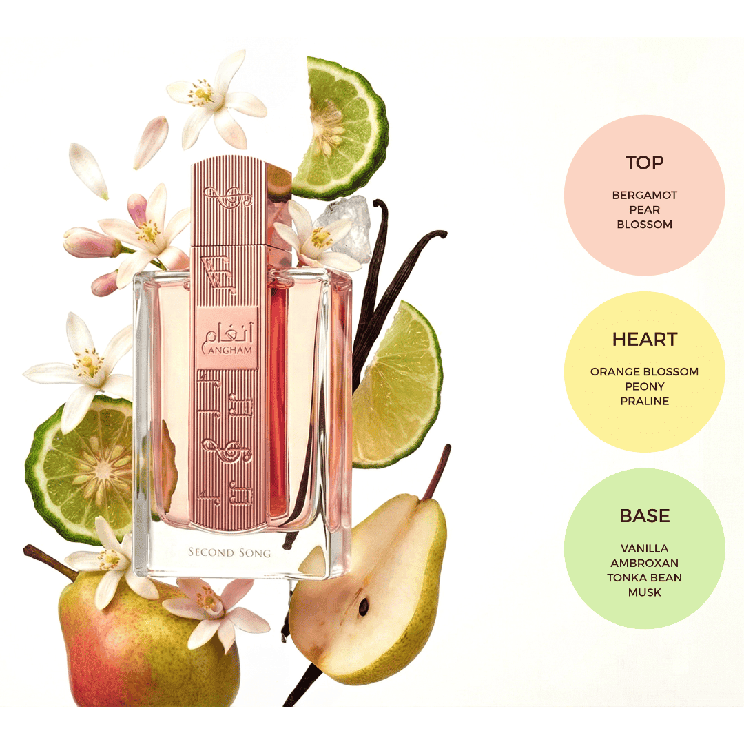 Lattafa Angham Second Song EDP Perfume 3.3oz 100ml EAU DE PARFUM SPRAY