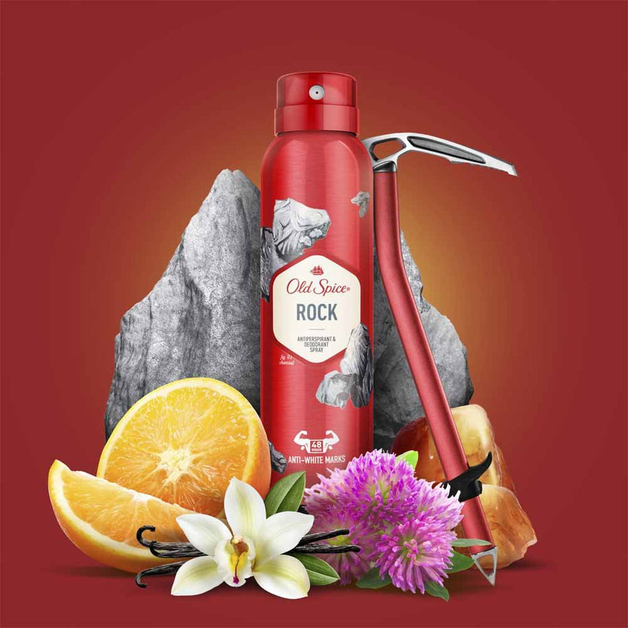 Old Spice Antiperspirant Deodorant Spray Body Spray 4.2oz 125g Rock 