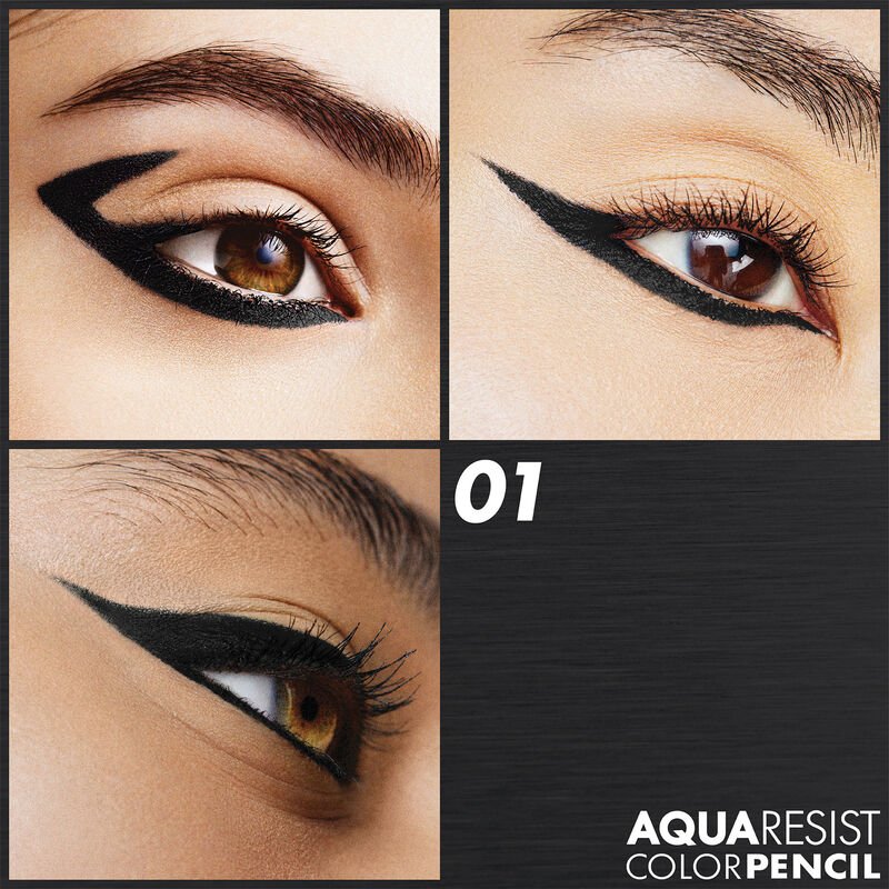 Make Up For Ever Aqua Resist Color Pencil Eyeliner 0.5g, Waterproof, Sweat-Proof, Smudge-Proof #color_01 Graphite