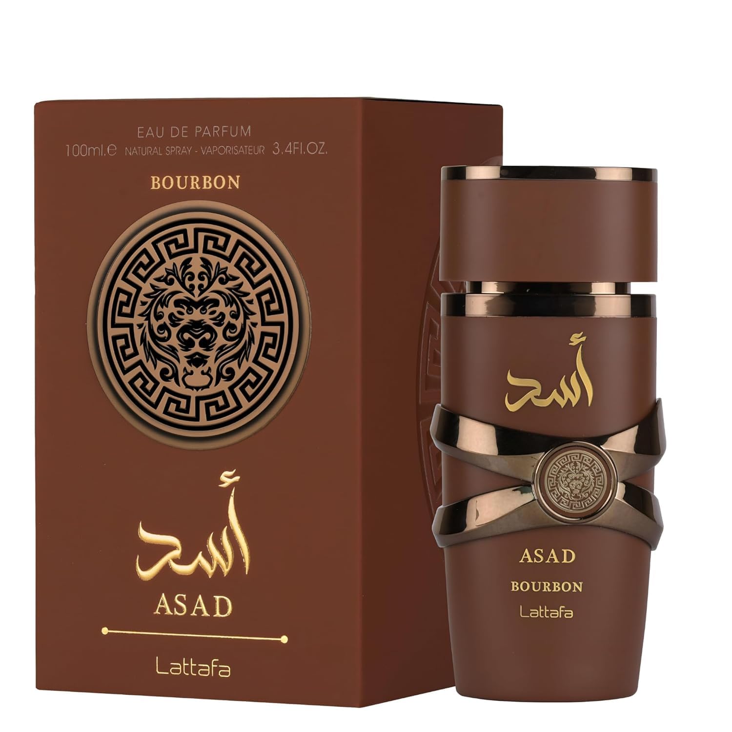 Lattafa Asad Bourbon EDP Men Perfume 3.3oz 100ml EAU DE PARFUM SPRAY
