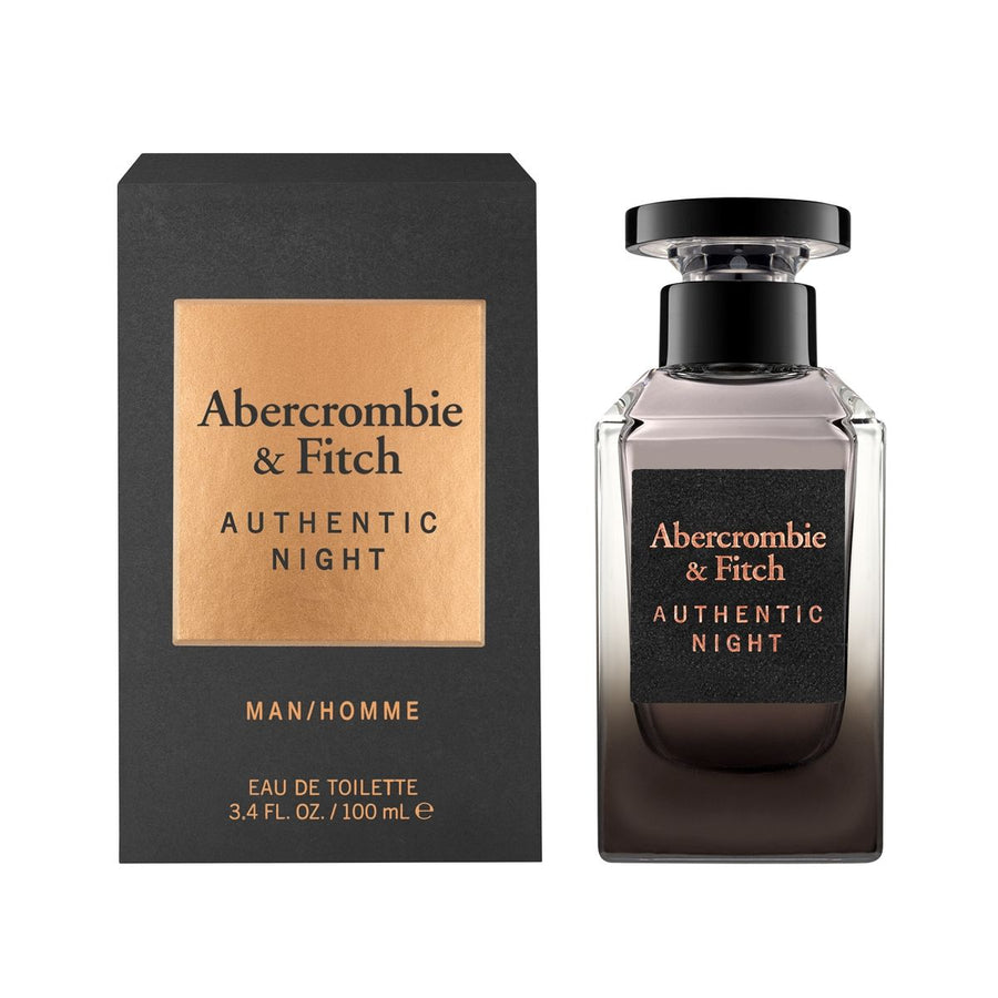 Abercrombie & Fitch AUTHENTIC NIGHT EDT Men Perfume 3.4oz 100ml EAU DE TOILETTE SPRAY  