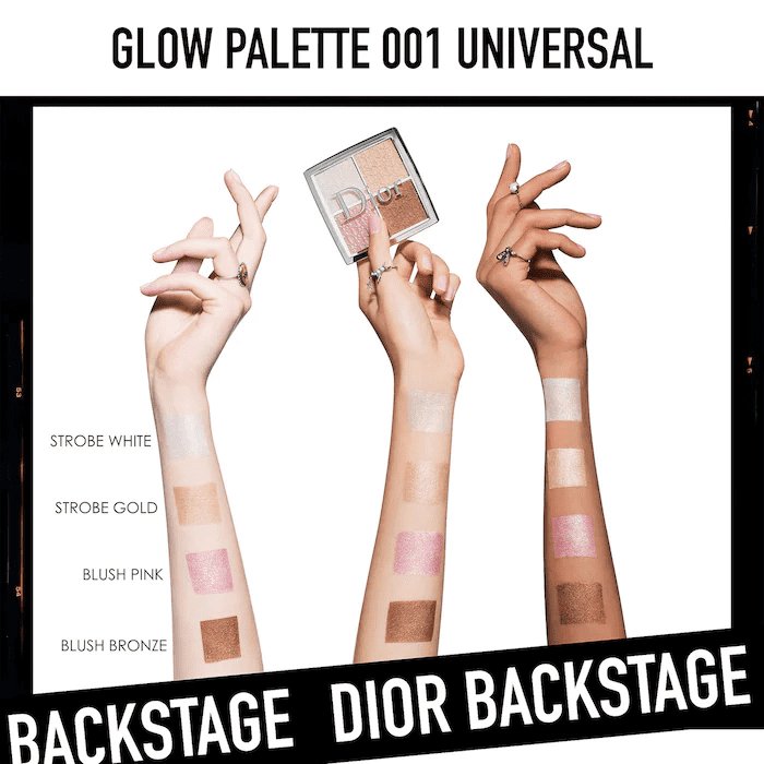 Christian Dior Backstage Glow Face Highlighter & Blush Palette OO1 Universal 10g #color_OO1 Universal