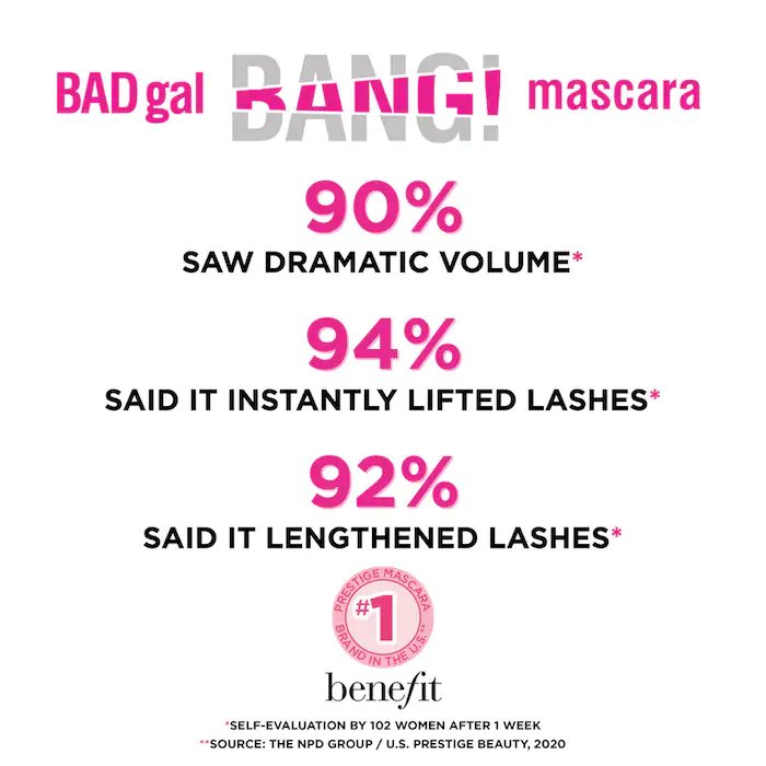 Benefit BADgal Bang Mascara Volumizing, Water-Resistant, Smudgeproof