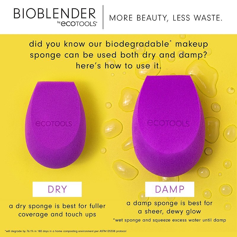 Ecotools Bio Blender Duo Makeup Sponges Tools  2 Bioblenders in 1