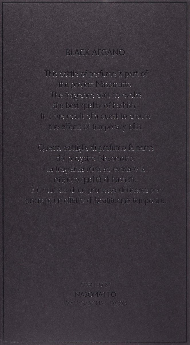 Nasomatto Black Afgano EDP (Unisex) Perfume 1.0oz 30ml EAU DE PARFUM SPRAY  