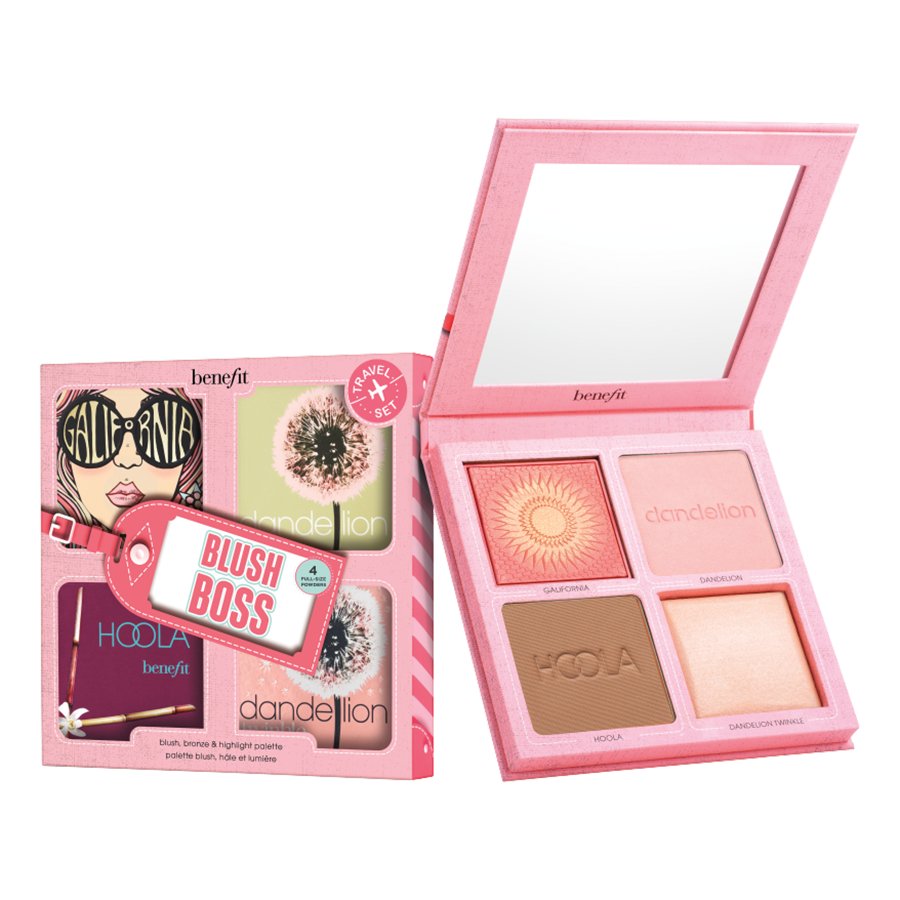 Benefit Blush Boss Cheek Blusher Palette 0.80oz 23g, Galifornia, Dandelion, Hoola, Dandelion Twinkle