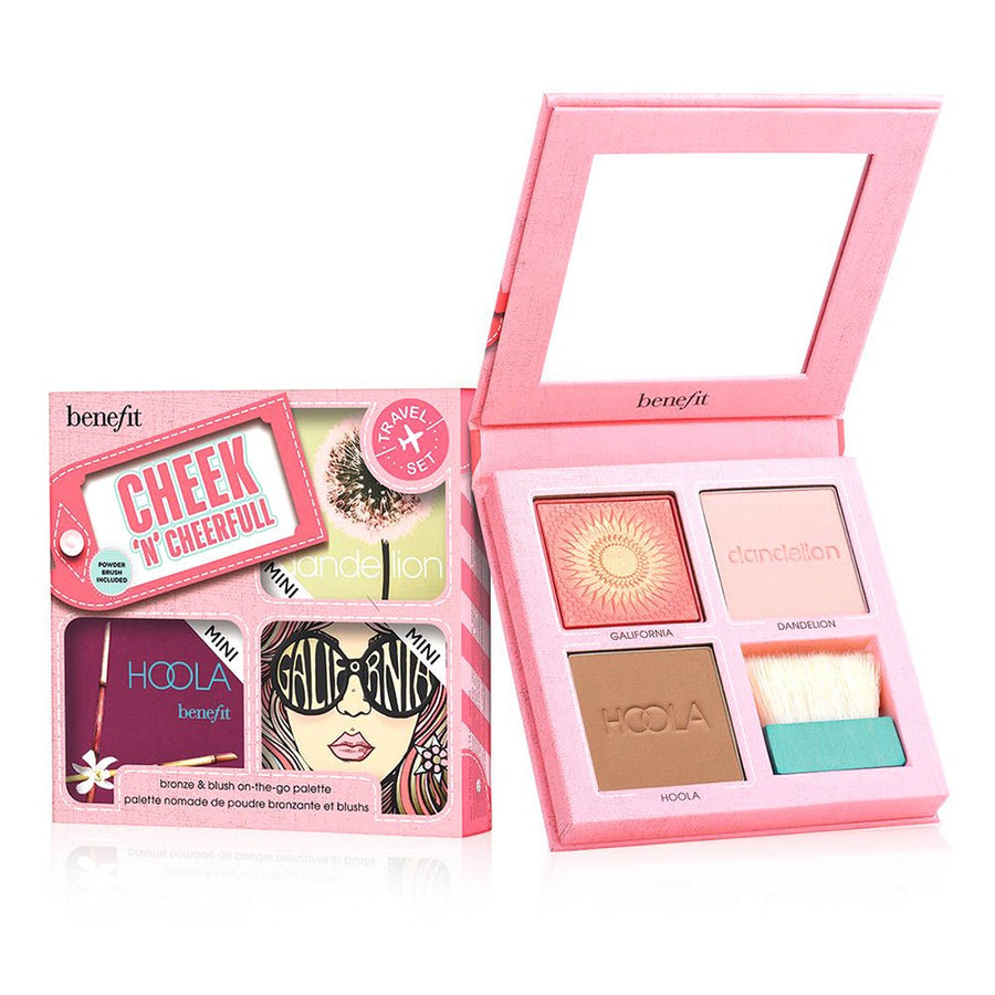 Benefit Blush Cheek N Cheerful Gift Set Blusher Palette Set, Galifornia, Dandelion, Hoola