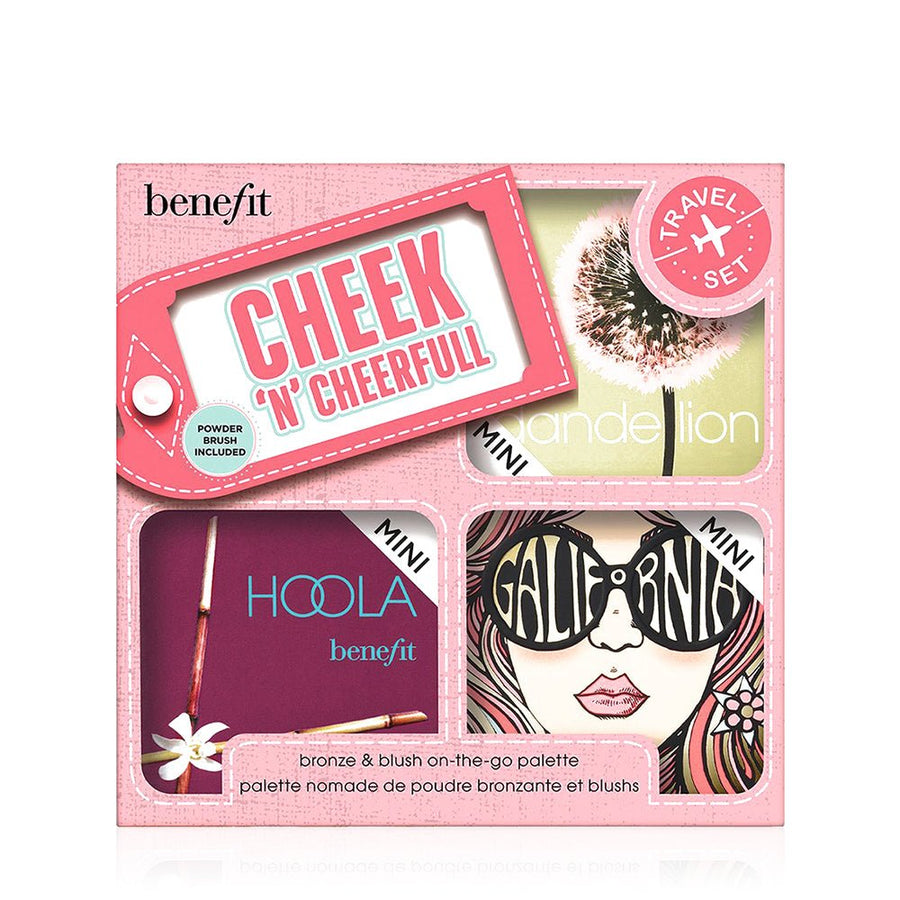 Benefit Blush Cheek N Cheerful Gift Set Blusher Palette Set, Galifornia, Dandelion, Hoola