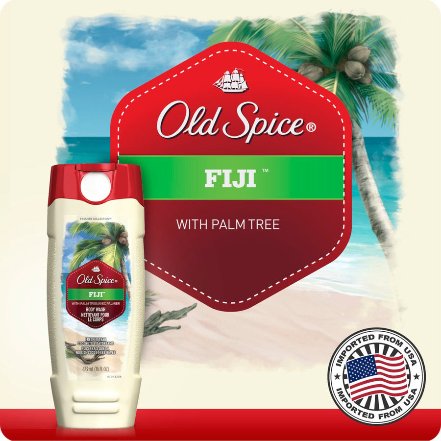 Old Spice Body Wash Perfume 16.7oz 473ml Denali, Fiji, Swagger, Pure Sport, Deodorant Lasting Cologne Scent 