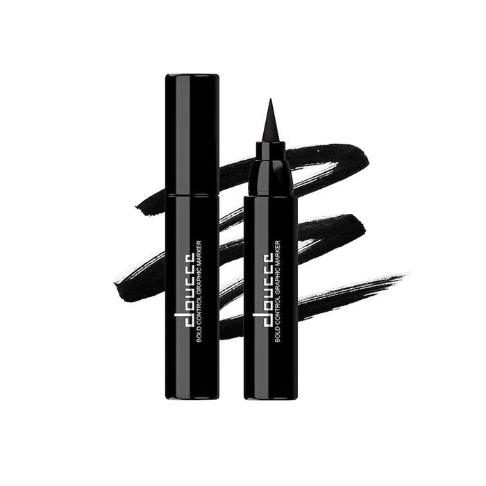 Doucce Bold Control Graphic Marker Eyeliner Black Deeply Pigmented, Waterproof Marker 0.88oz 25g