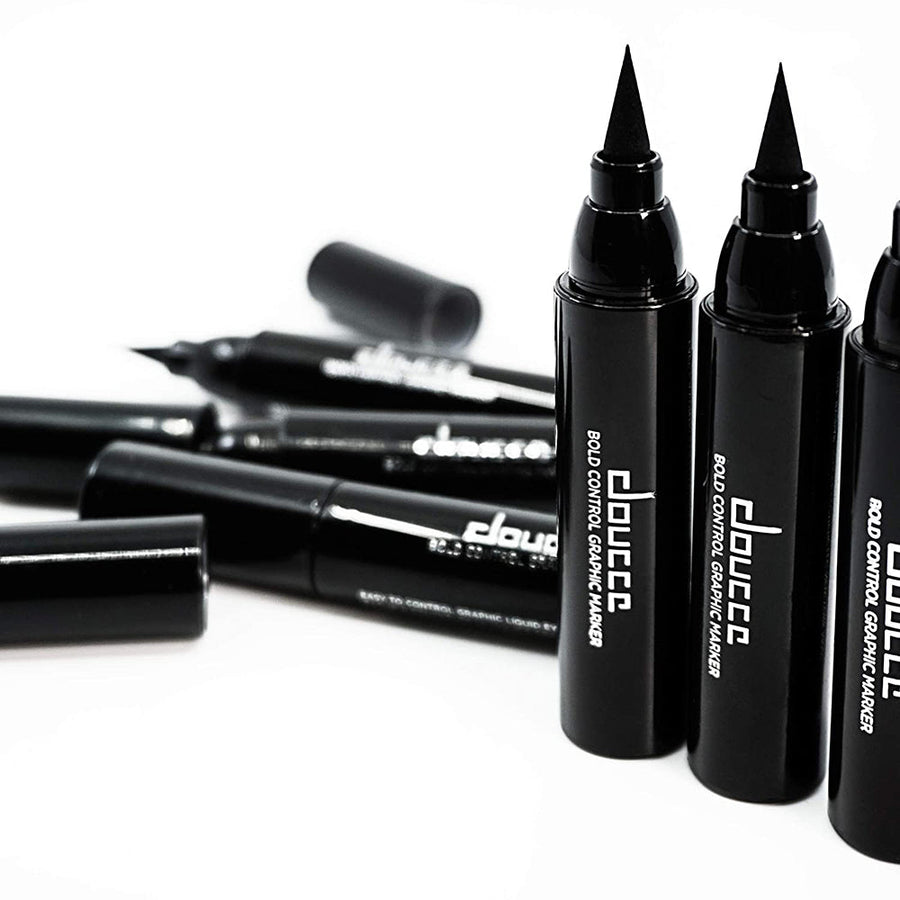 Doucce Bold Control Graphic Marker Eyeliner Black Deeply Pigmented, Waterproof Marker 0.88oz 25g