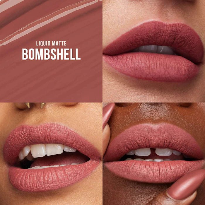 Bombshell Lip Liner and Liquid Lipstick Set, Long-Lasting and Highly Pigmented Formula