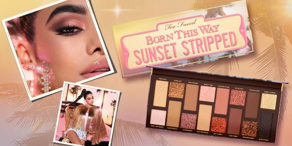 Too Faced Born This Way Sunset Stripped Eyeshadow Palette, 16 Bronzes, Highlighting Shimmers, Metallics