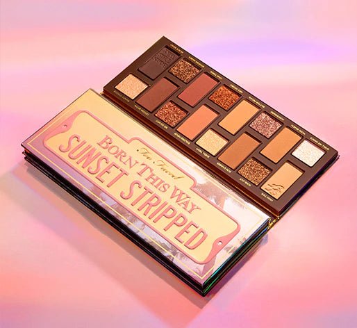 Too Faced Born This Way Sunset Stripped Eyeshadow Palette, 16 Bronzes, Highlighting Shimmers, Metallics