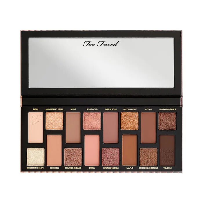 Too Faced Born This Way The Natural Nudes Eye Shadow Palette 0.42oz 12.0g, 16 Colors, Metallic, Shimmer, and Sparkle Shades 