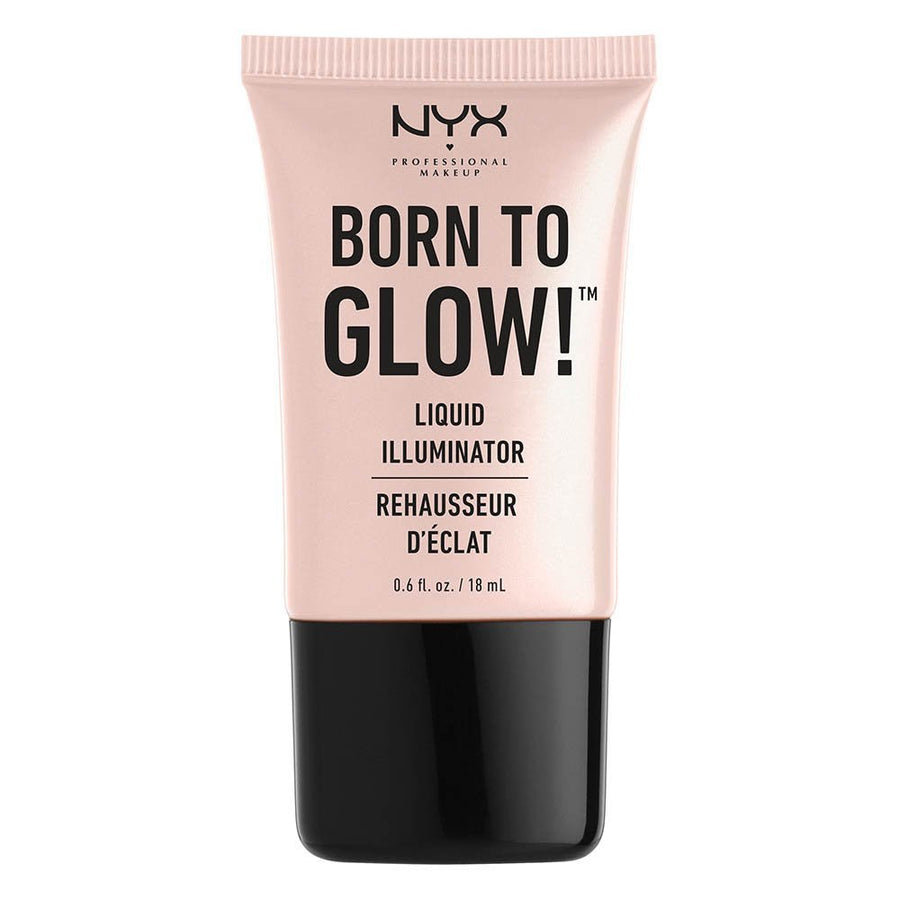 NYX Born To Glow Liquid Illuminator Highlighter 0.44oz 13ml LI01 Sun Beam, Moisturizing Formula, Foundation Base