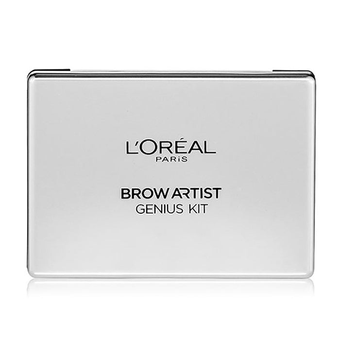 L'Oreal Paris Brow Artist Genius Kit 3.5g, Eyebrow Color Kit, Tweezers Wax and Angled Spooley Brush #color_02 Medium To Dark