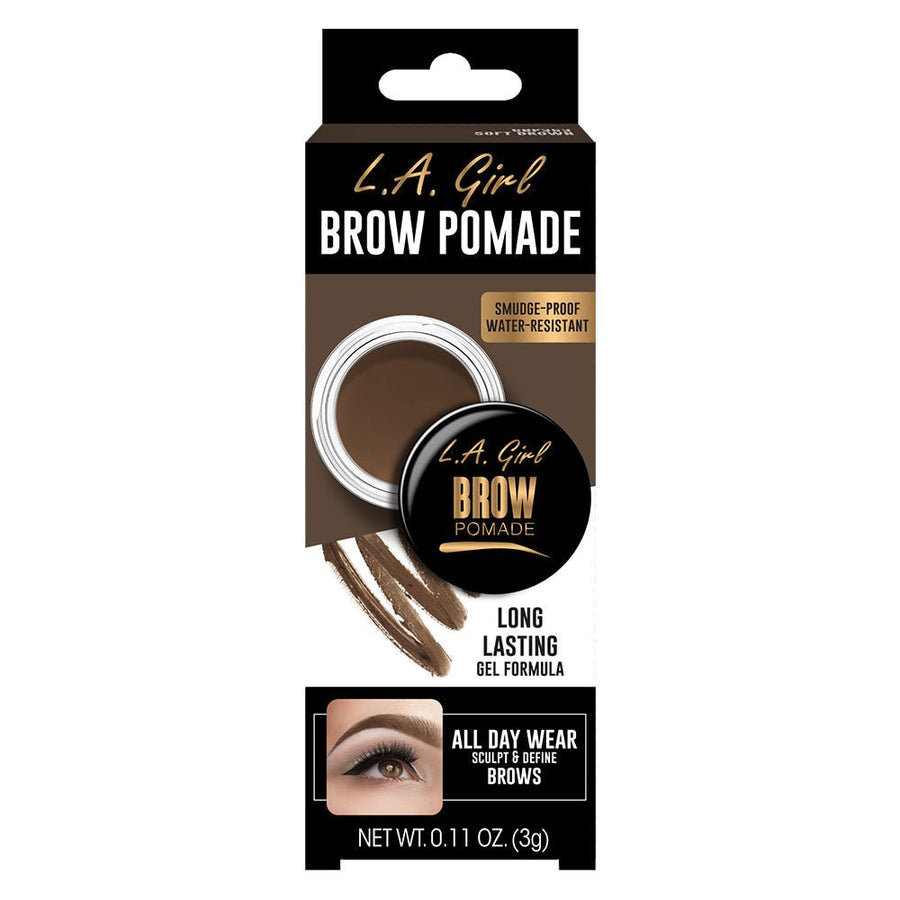 L.A. Girl Brow Pomade Eyebrow Makeup GBP363 Soft Brown 0.11oz 3g, Water-Resistant, Creamy Formula #color_GBP363 Soft Brown