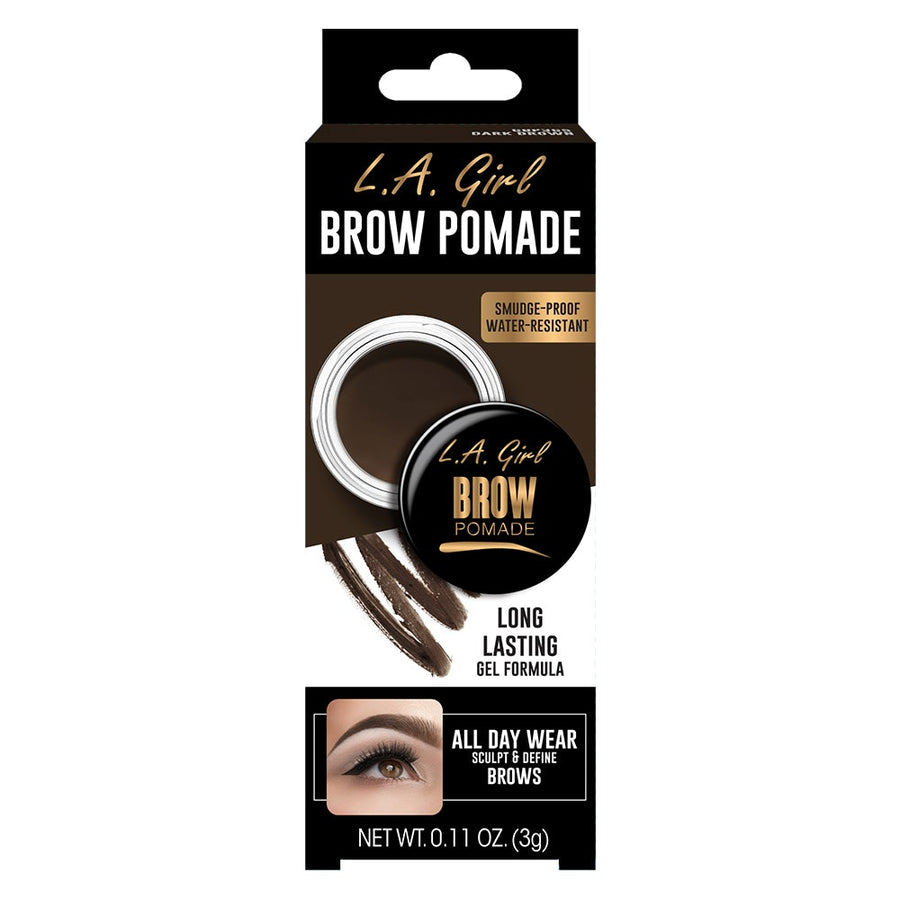 L.A. Girl Brow Pomade Eyebrow Makeup GPP365 Dark Brown 0.11oz 3g, Water-Resistant, Creamy Formula #color_GPP365 Dark Brown