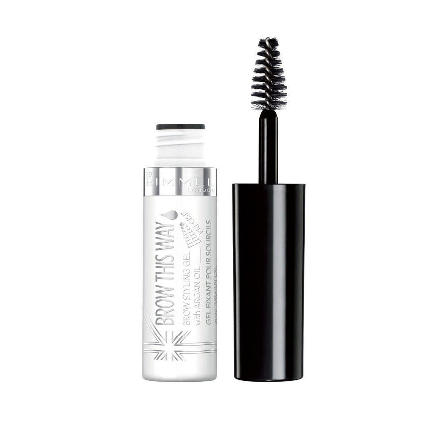 Rimmel Brow This Way Eyebrow Gel with Argan Oil5ml, Sculpt Brows, Non-sticky, Long-Lasting #color_004Clear