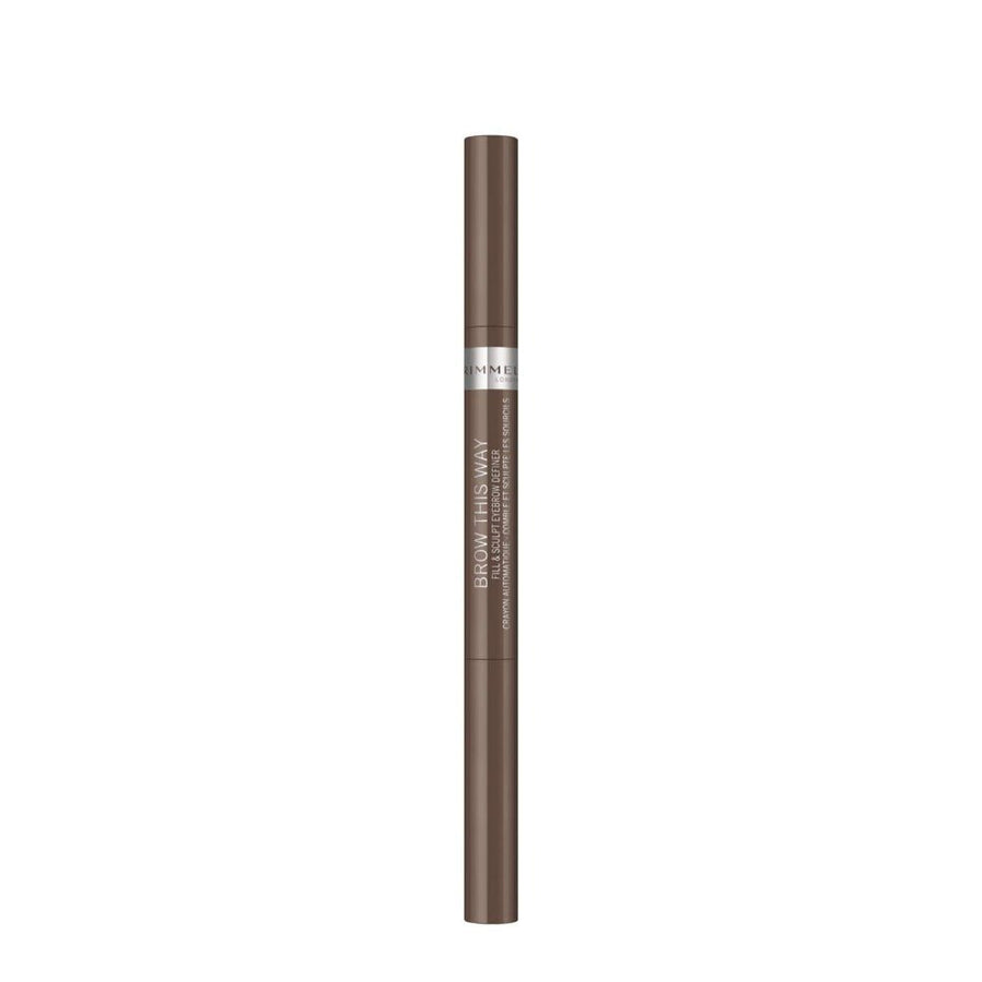 Rimmel Brow This Way Fill & Sculpt Eyebrow Definer, Defined, Intense, Natural-Looking Brows #color_002 Medium Brown